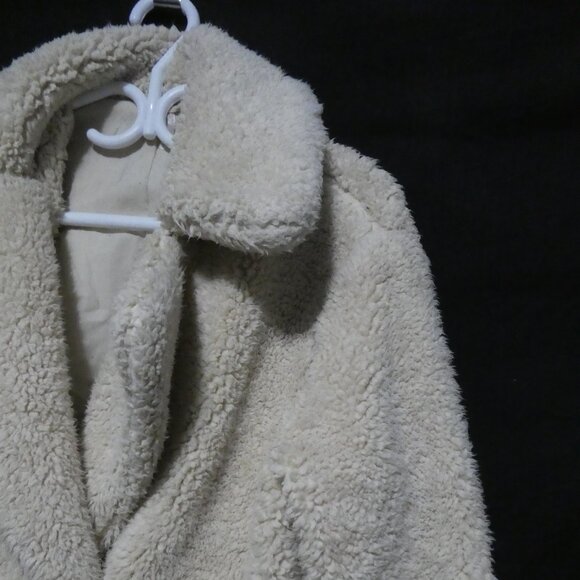 FREE PEOPLE | xs - extra small | Teddy - Furry Plush Double Breasted Pea Coat - Picture 5 of 16